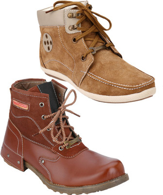 

Rocozo Hunk and Rz Ankle Boots For Men(Tan, Beige