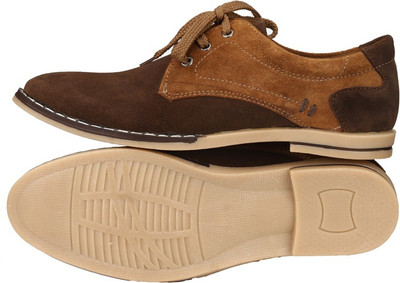 

Rocozo Brogue Leather Casual Shoes For Men(Brown