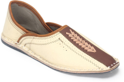 

Paduki Ethnic Footwear Mojaris For Men(Khaki)