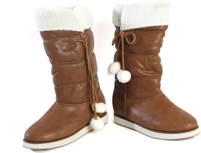 

Pinza Brown Christmas Boots For Women(Brown, White