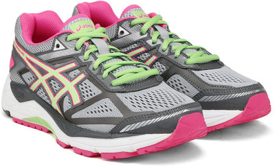 

Asics GELFOUNDATION12(D) Running Shoe For Women(Grey, Slvr gry/pistachio/pnk glow