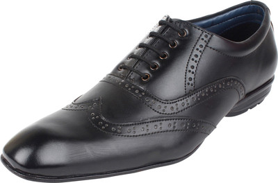 

Molessi Black Brogue Designer Party Wear Shoes For Men(Black, 04;black