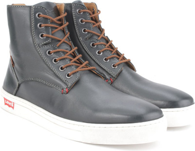 

Levi's Cathedral Men Boots For Men(Grey, Navy blue
