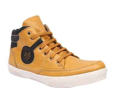 

Drunk Tree Camel Casual Faux Leather High Ankle Casuals For Men Casuals For Men(Tan