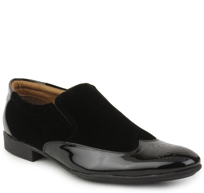 

Metrogue Men'S Black Dress Slip On Shoes For Men(Black