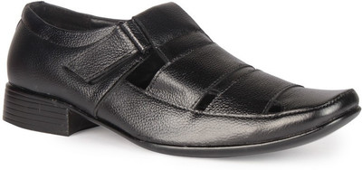 

Leather King Baker Black Slip On For Men(Black