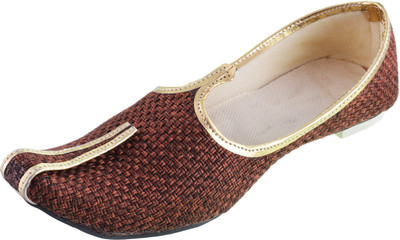 

DFR Tan Jute Weaved Jutis For Men(Brown)