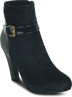 

Get Glamr Dual Block Boots For Women(Blue