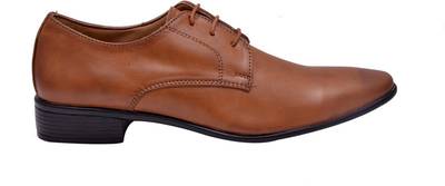 Hirel's Tan Stylish Derby Lace Up