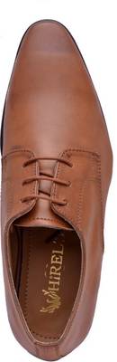 Hirel's Brown Leather Derby Lace Up Shoes