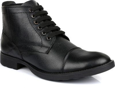 

Escaro Leather Boots For Men(Black