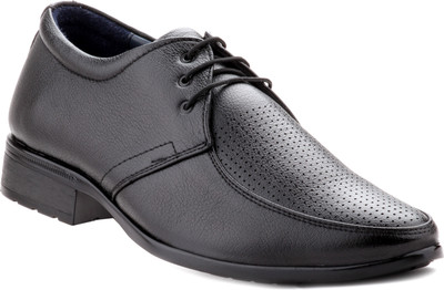 

Zebra Men's 100% Pure Synthetic Leather Black Derby Formal Lace Up For Men(Black