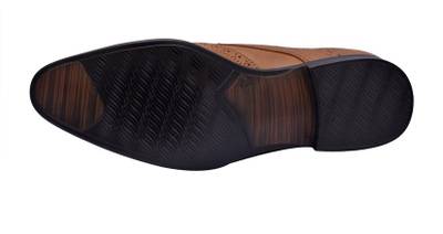 Hirel's Brown Stylish Derby Brogues Lace Up Shoes