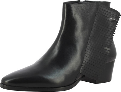 

SAINT G Black Leather Ankle Boots For Women(Black