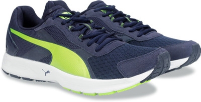 

Puma Descendant v3 DP Running Shoes For Men(Navy, Peacoat-safety yellow
