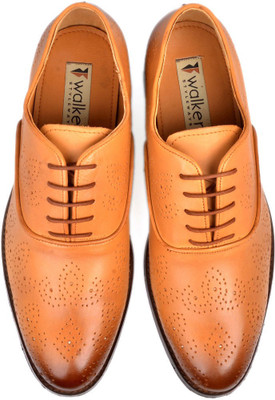 

Walker Styleways Peerless Oxford Brogue Lace Up Shoes For Men(Tan