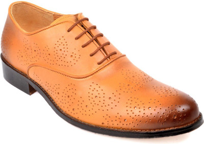 

Walker Styleways Peerless Oxford Brogue Lace Up Shoes For Men(Tan)