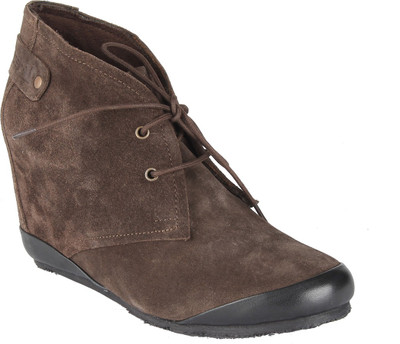 

Salt N Pepper 11-617 Cynthia Dark Brown Boots Casual Shoes For Women(Brown