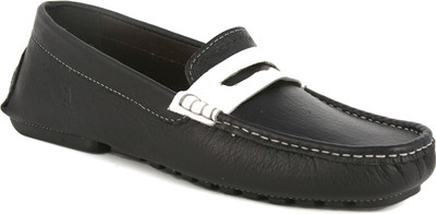 

Araanha Mild Leather Driving Loafers For Men(Black, White)