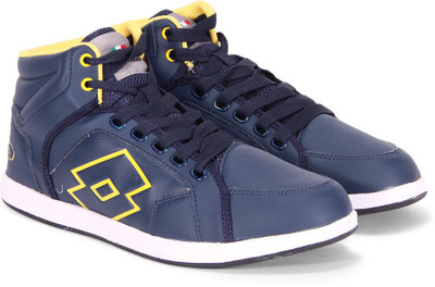 53 OFF on LOTTO Logo Plus Hi Mid Ankle Sneakers For Men Blue on Flipkart PaisaWapas
