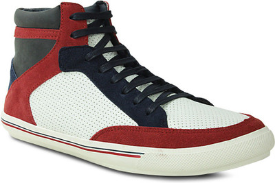 

Get Glamr Designer Lace Ups Sneakers For Men(Red