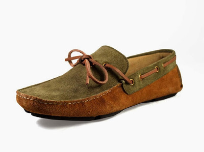 

Knotty Derby Riddle Loafer Driving Shoes For Men(Olive, Tan