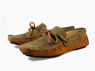 

Knotty Derby Riddle Loafer Driving Shoes For Men(Olive, Tan