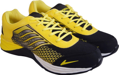 

Action Synergy 7164 Black/Yellow Sports Walking Shoes For Men(Black