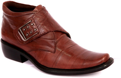 

IShoes Composed Brown Boots For Men(Brown