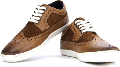 

WROGN Genuine Leather Sneaker SHOES For Men(Tan