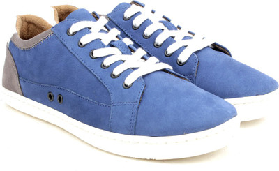 

WROGN Genuine Leather Sneakers For Men(Blue, Beige