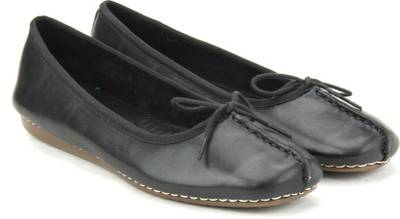 Clarks Freckle Ice Black Leather Bellies