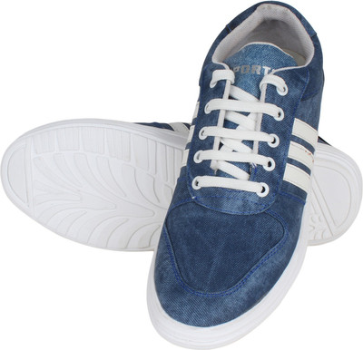 

Nexq Blue Canvas Shoes For Men(Blue)