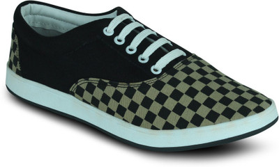 

Get Glamr CHECKED LACE UP Sneakers For Men(Olive)