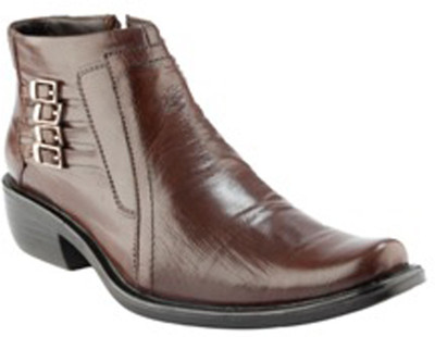 

IShoes Narrow Toed Boots For Men(Brown