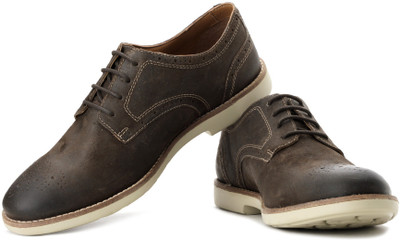 

Clarks Raspin Walk Corporate Casuals For Men(Brown, Brown sde