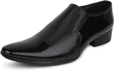 

BUWCH Men Formal Black Patent Leather Shoe Party Wear For Men(Black)