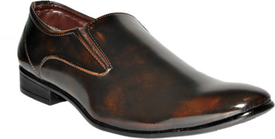 

Leather Chief Party Wear Shoes For Men(Brown