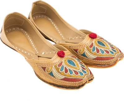 

Footrendz Embroidered Jutis For Women(Multicolor), Blue::yellow::red::brown