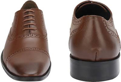 Brigit Half Brogue Shoes Black Lace Up