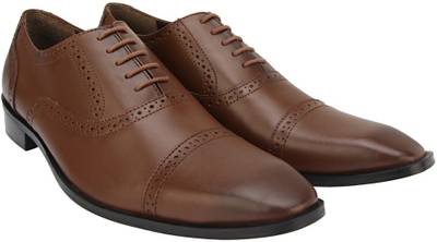 Brigit Half Brogue Shoes Black Lace Up