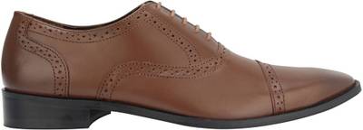 Brigit Half Brogue Shoes Black Lace Up