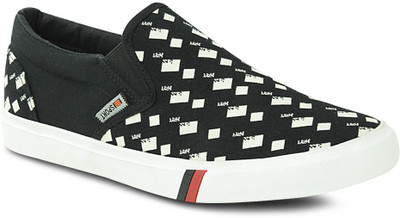 

Get Glamr Printed Slip Ons Canvas Shoes For Men(Black)