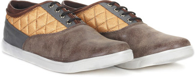 

Knotty Derby Terry Side Panel Oxford Sneakers For Men(Brown, Brown+yellow+grey