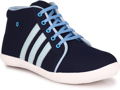 

Knoos Canvas Sporty Boots Sneakers For Men(Blue