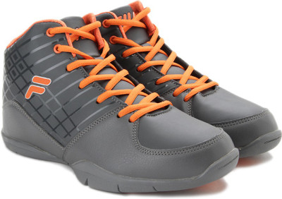 

Fila REBOUND II Basket Ball Shoes For Men(Multicolor, Dk gry/org