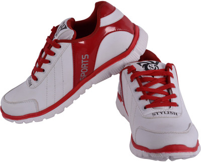 

TKS Creations Casuals For Men(White, Red), Multicolour-07