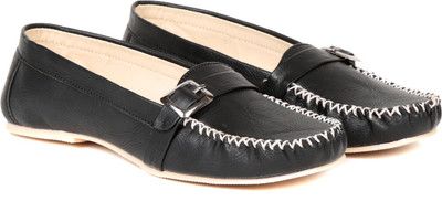 

TEN TEN Women's Black Loafers Loafers For Women(Black)