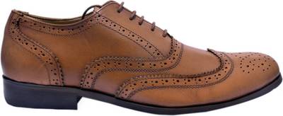 Hirel's Mens Leather Brogues Lace Up Shoes