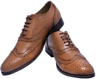 Hirel's Mens Leather Brogues Lace Up Shoes